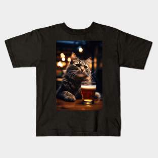 The Original Beer Cat Kids T-Shirt